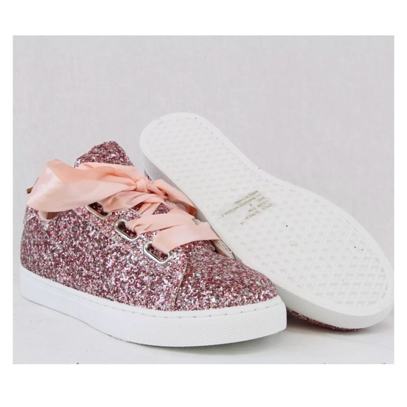 New Arrival- Rose Gold Glitter Sneakers - Picture 6 of 7